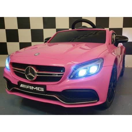 Voiture électrique pour enfant Mercedes C63 rose