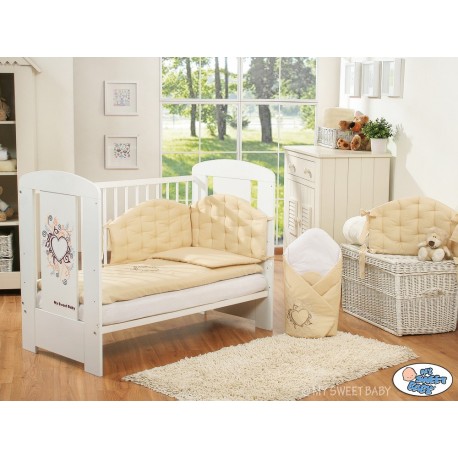 Parure de lit bébé chic beige