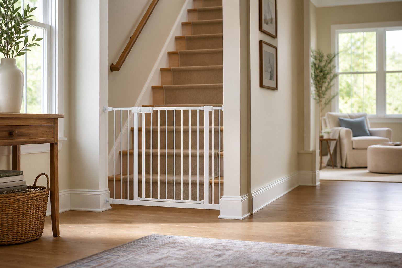 La barrière de sécurité bébé aide à sécuriser la maison