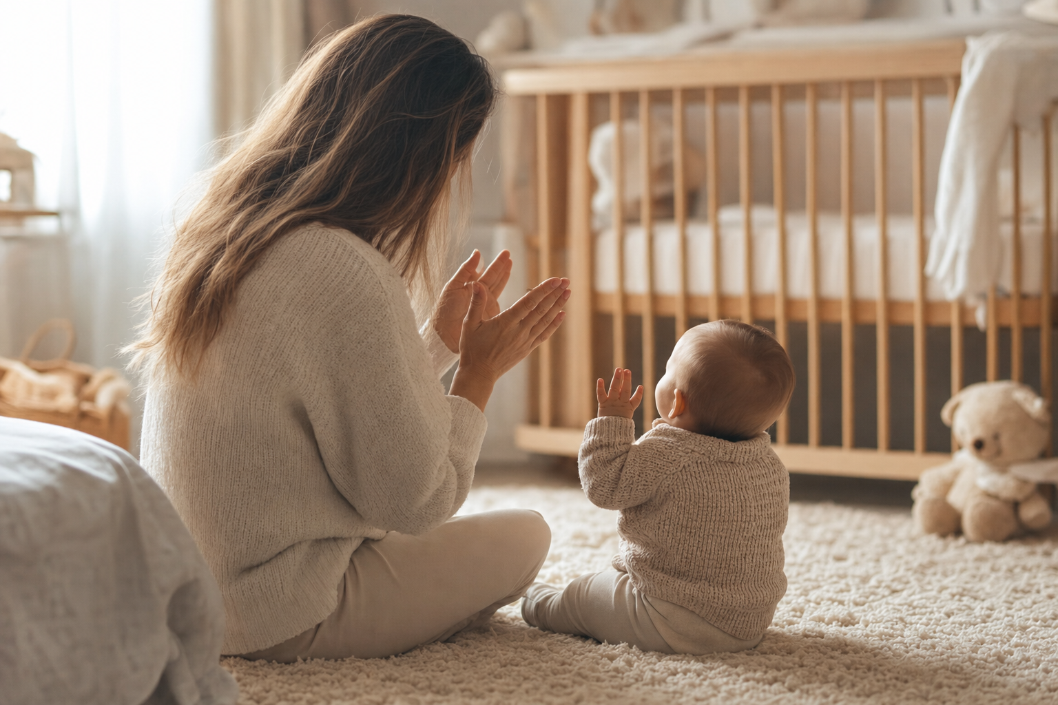 Une comptine Bébé avec geste rend les jeux plus tendres