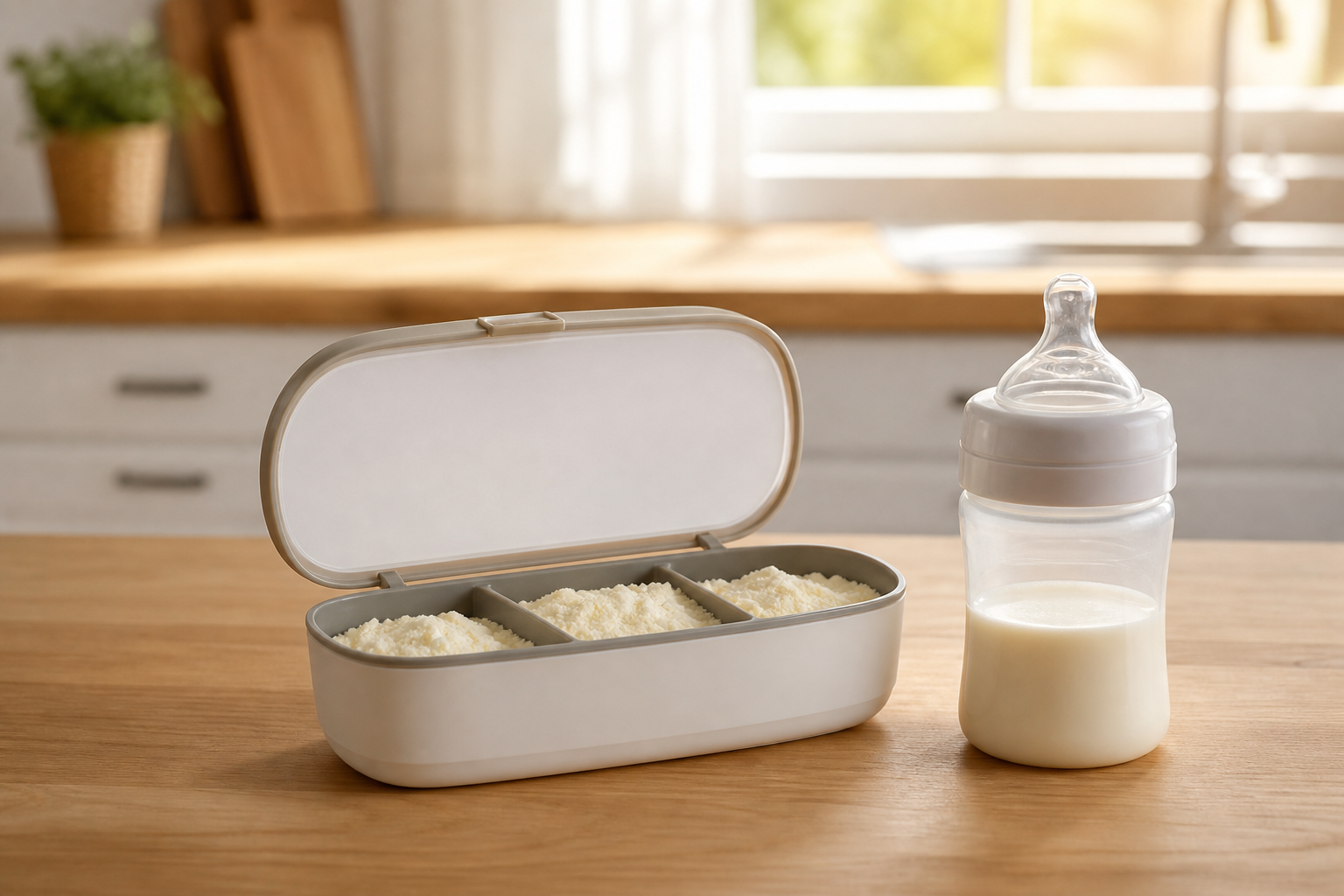 Le doseur lait bébé aide à préparer les biberons sans erreur
