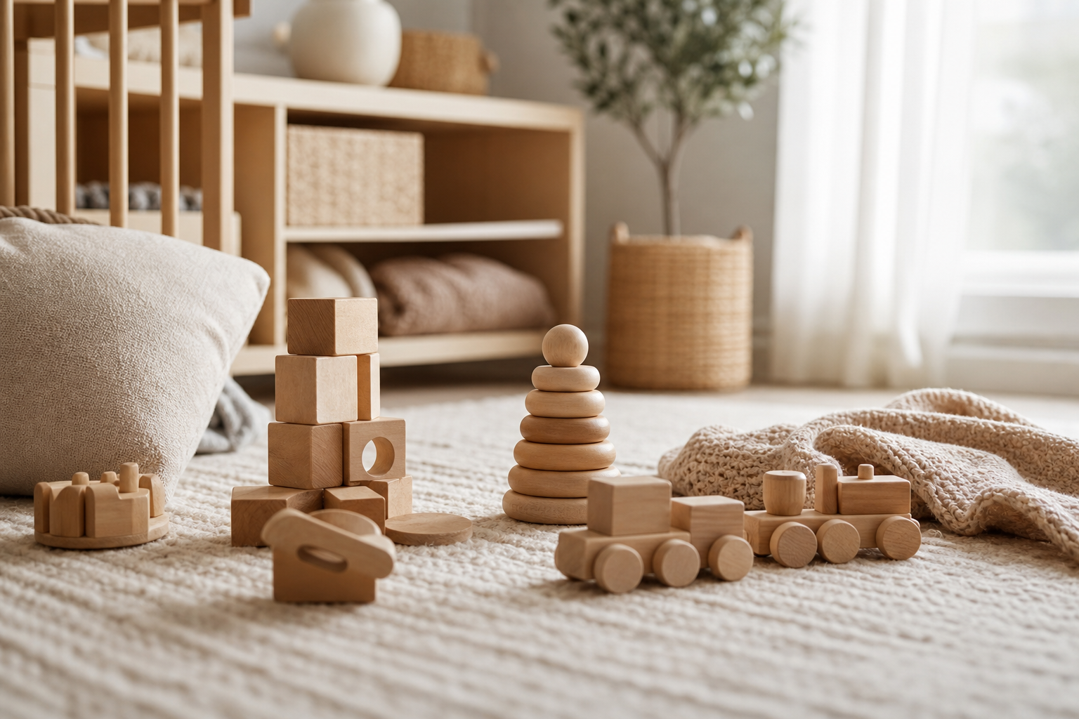 Le jeu bébé en bois : âge, sécurité et éveil à vérifier