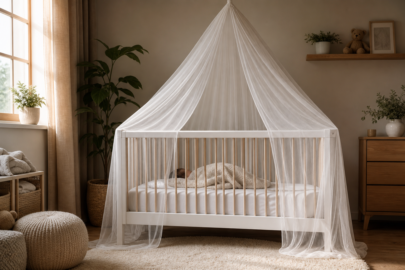 La moustiquaire lit bébé protège sans gêner le sommeil