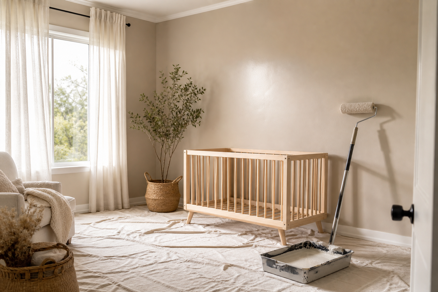 La peinture pour Chambre bébé : critères sains et délais utiles