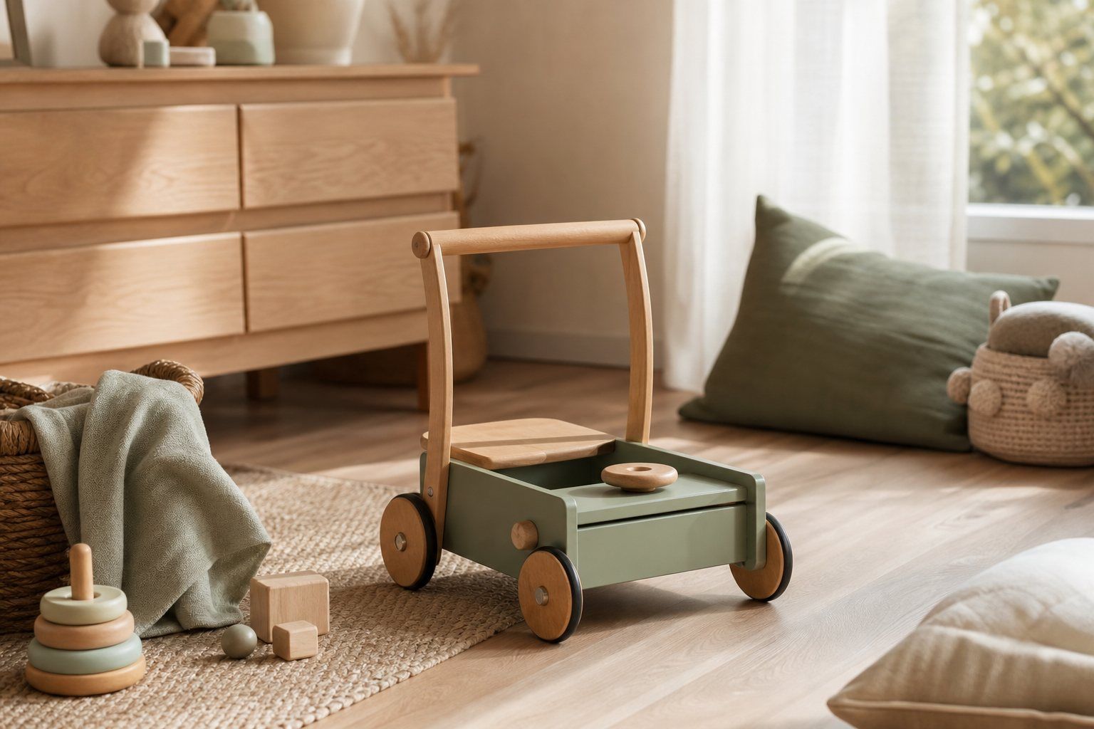 Le porteur bébé aide l’enfant à explorer la maison