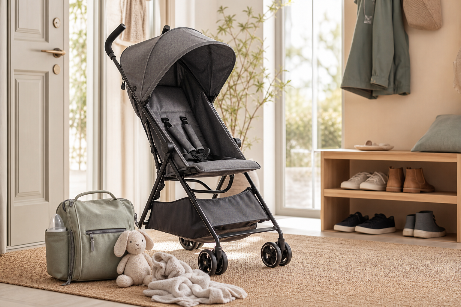 La poussette canne se choisit Compacte, pliable et légère