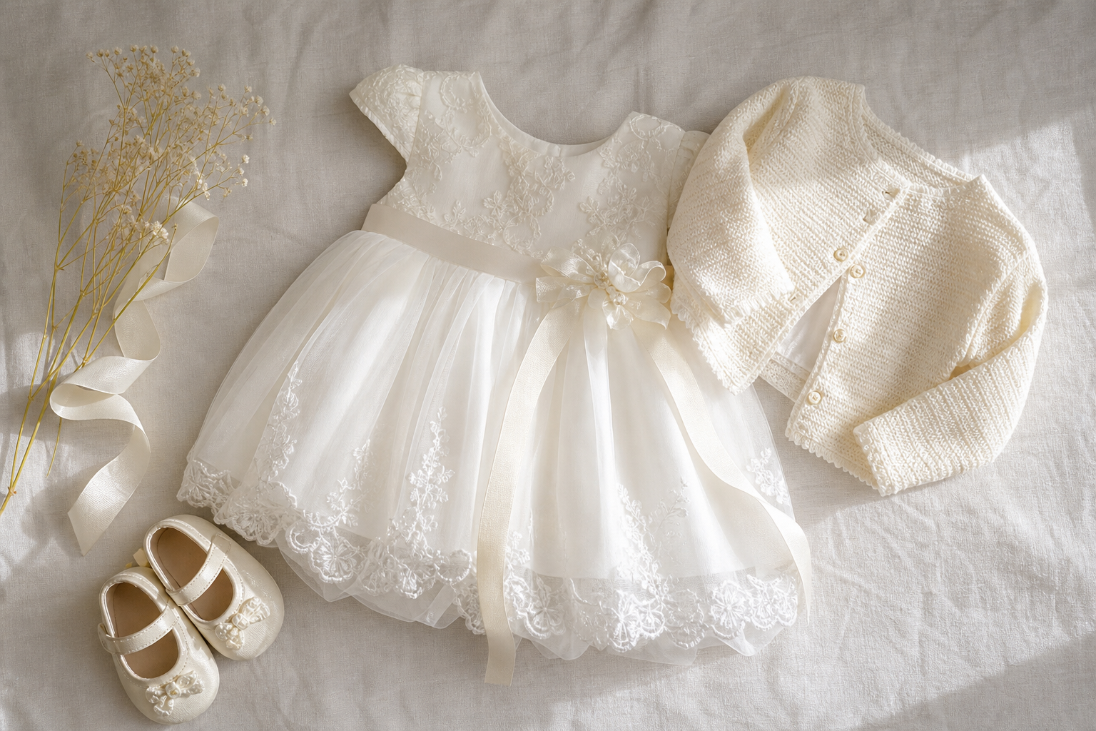 La robe bébé mariage se choisit d’abord pour le confort