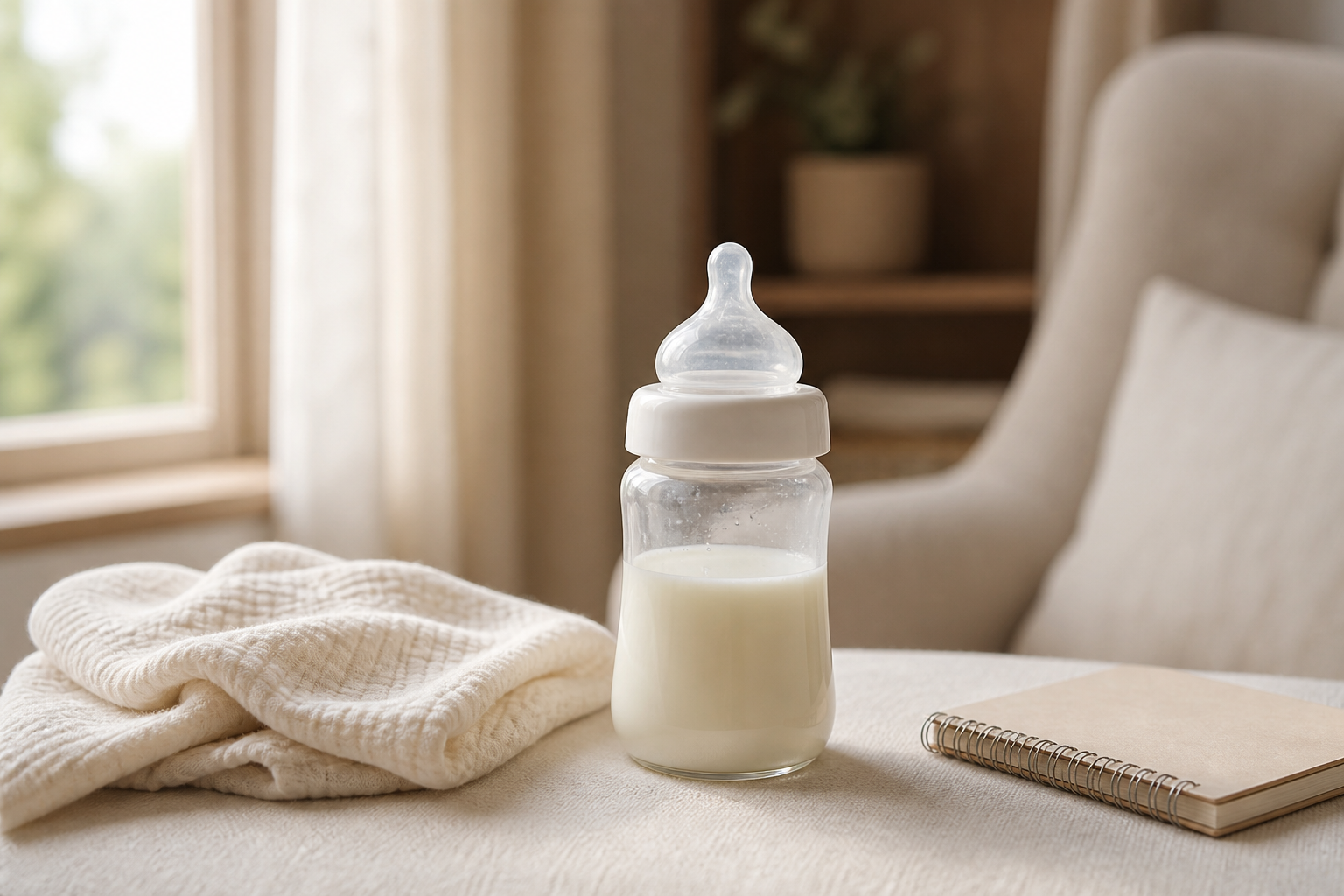 Un tableau des quantités de lait maternel aide à nourrir bébé