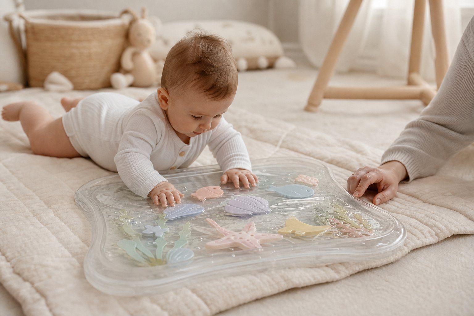 Le tapis d'eau Bébé : éveil sensoriel, âge et sécurité