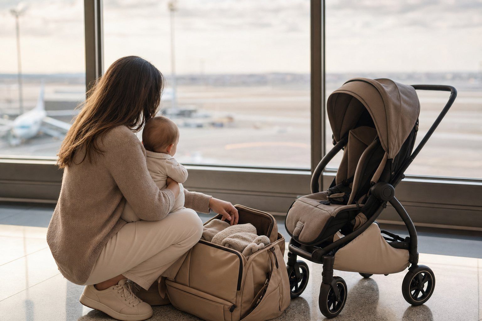 Le voyage avec bébé en avion : documents, billet et bagages